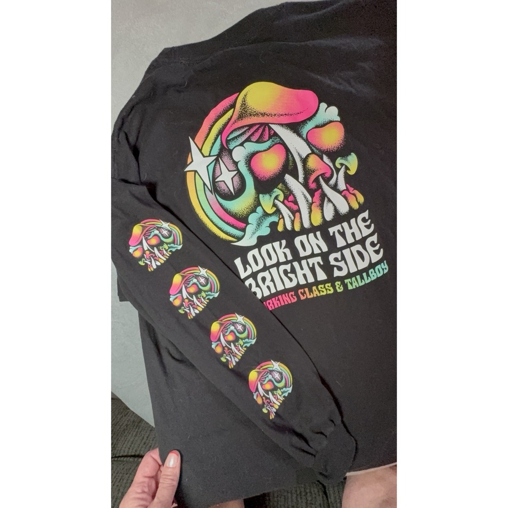 Lurking Class By Sketchy Tank Long Sleeve Look On The Bright Side Black Shirt XL